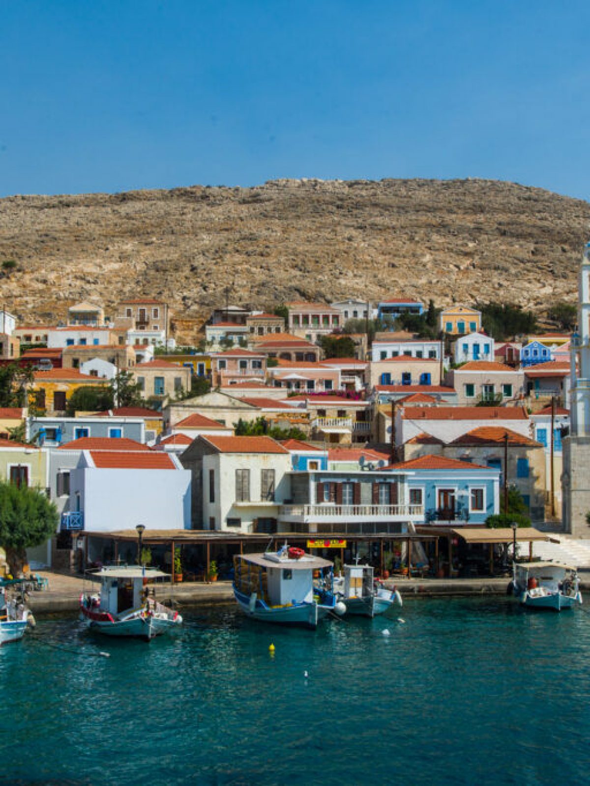 europe, greece, dodecanese, chalki, island, town